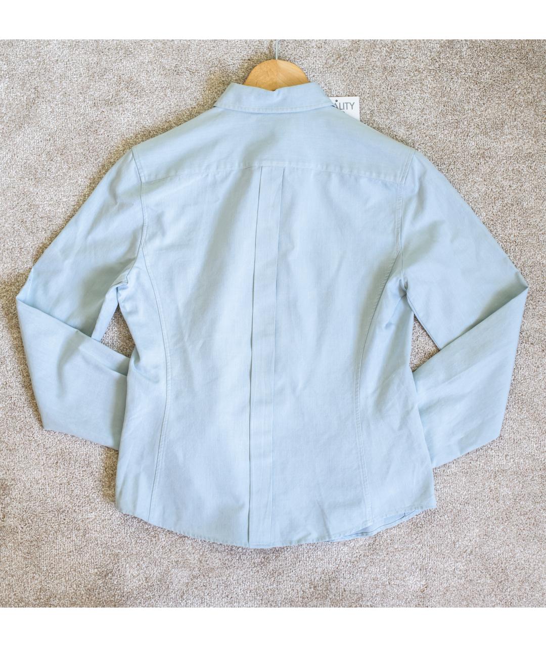 LORO PIANA Голубая хлопковая рубашка, фото 2