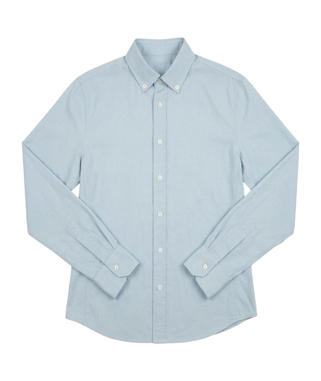 LORO PIANA Голубая хлопковая рубашка, фото 1