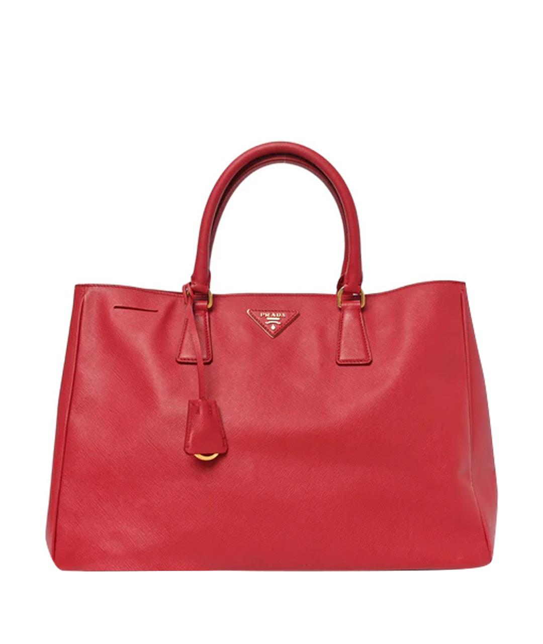 PRADA Красная сумка тоут из лакированной кожи, фото 1
