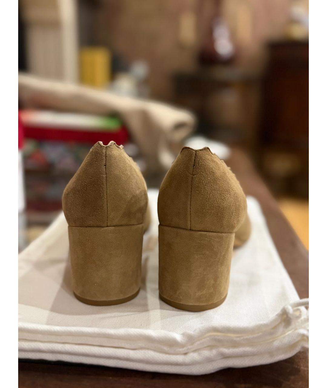 CHLOE Коричневые замшевые туфли, фото 4