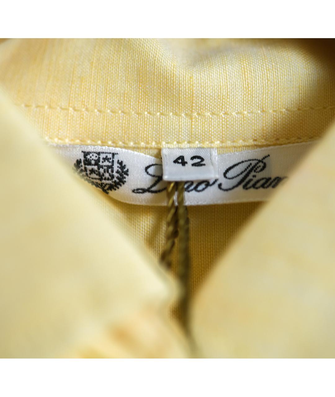 LORO PIANA Желтая льняная рубашка, фото 3