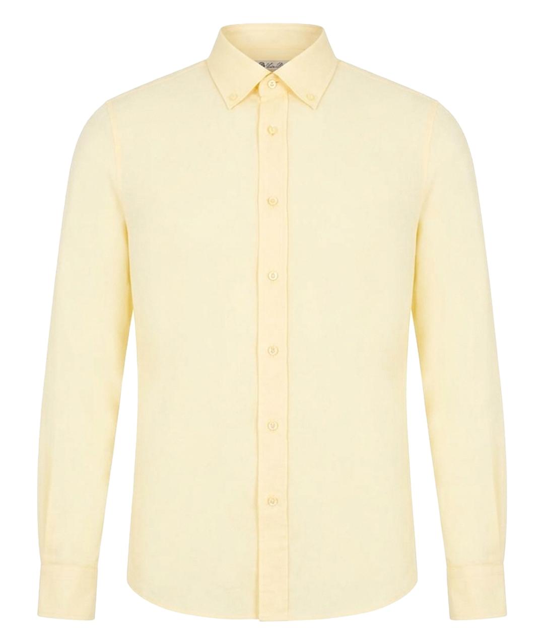 LORO PIANA Желтая льняная рубашка, фото 1