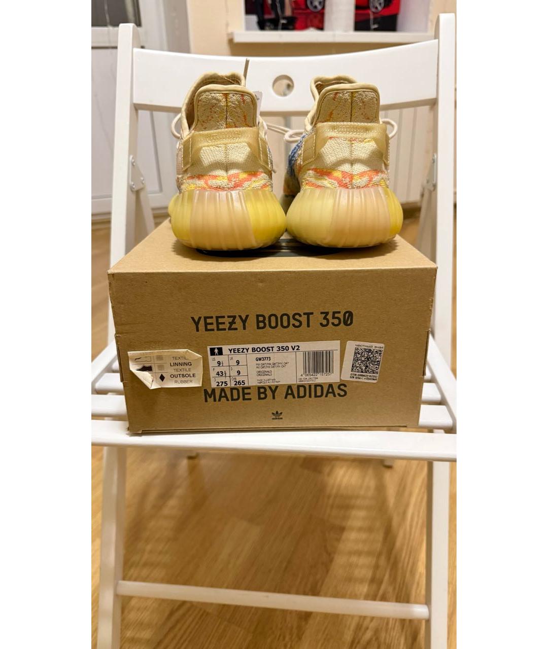 ADIDAS YEEZY Мульти текстильные низкие кроссовки / кеды, фото 4