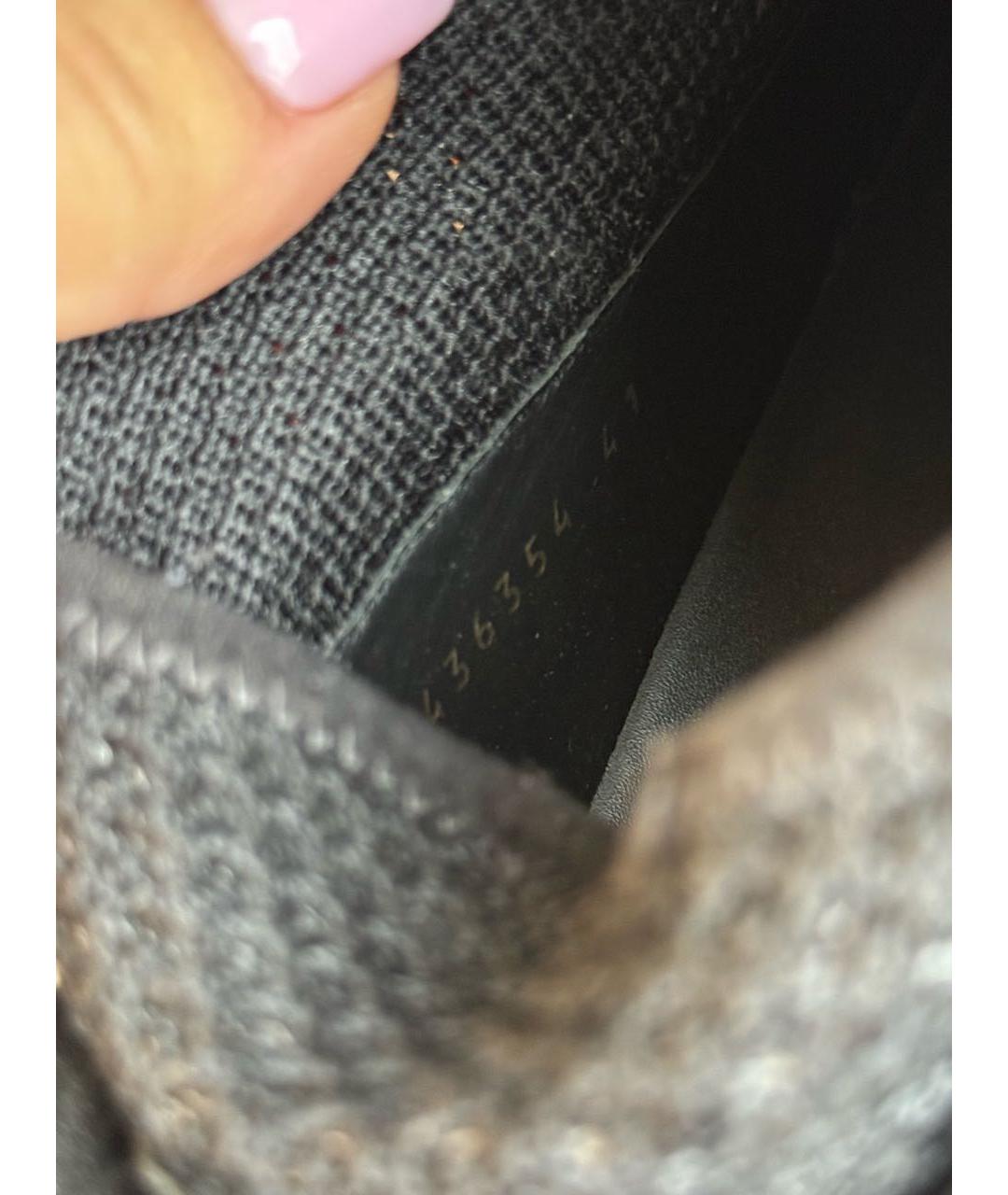 BALENCIAGA Черные текстильные высокие кроссовки / кеды, фото 6