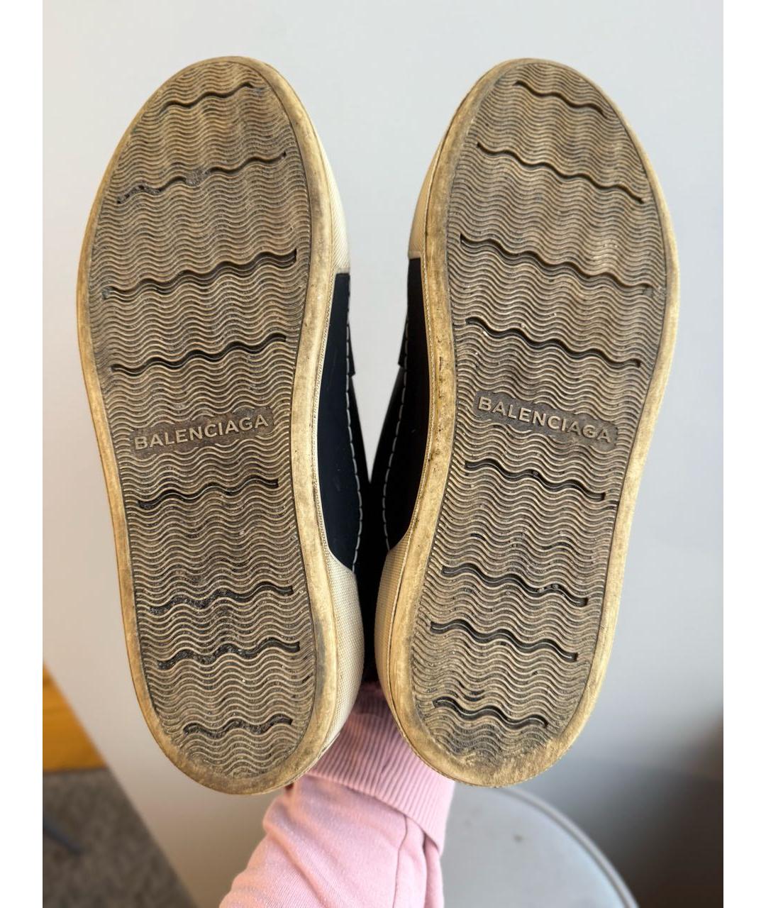 BALENCIAGA Черные текстильные высокие кроссовки / кеды, фото 8