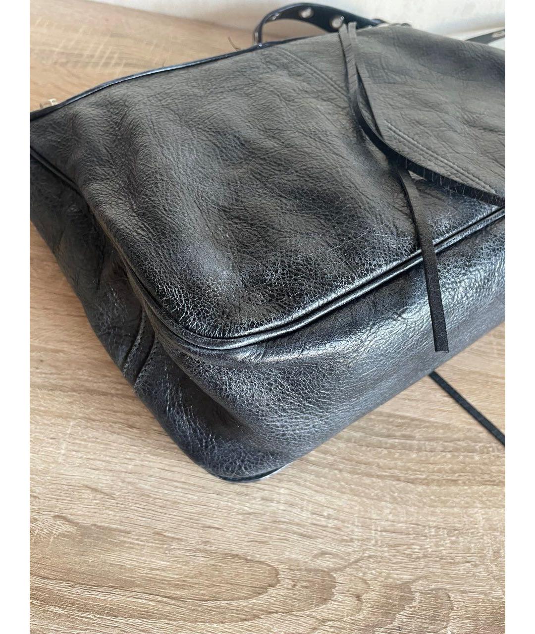 BALENCIAGA Черная кожаная сумка на плечо, фото 7