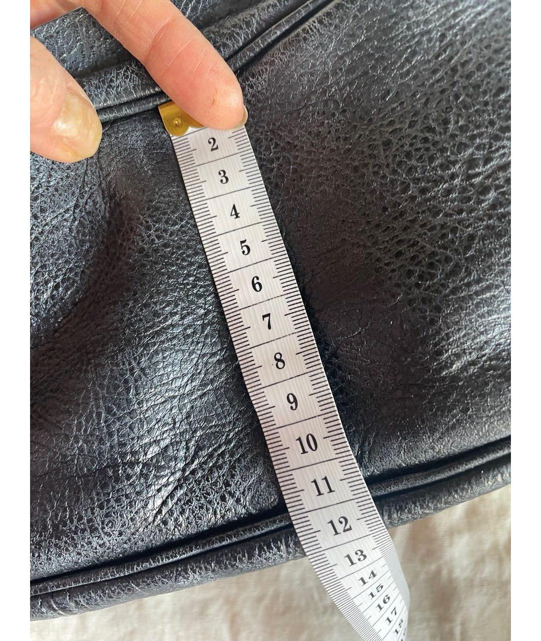 BALENCIAGA Черная кожаная сумка на плечо, фото 4