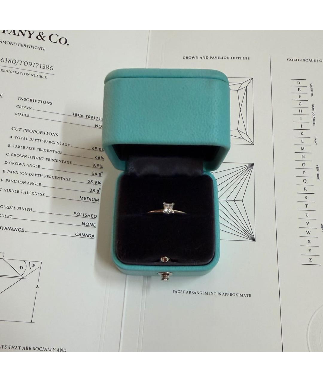 TIFFANY&CO Белое кольцо из белого золота, фото 3