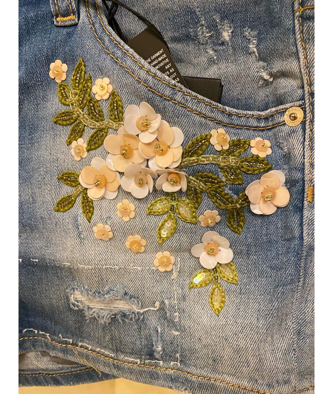 DSQUARED2 Голубые хлопко-эластановые шорты, фото 6