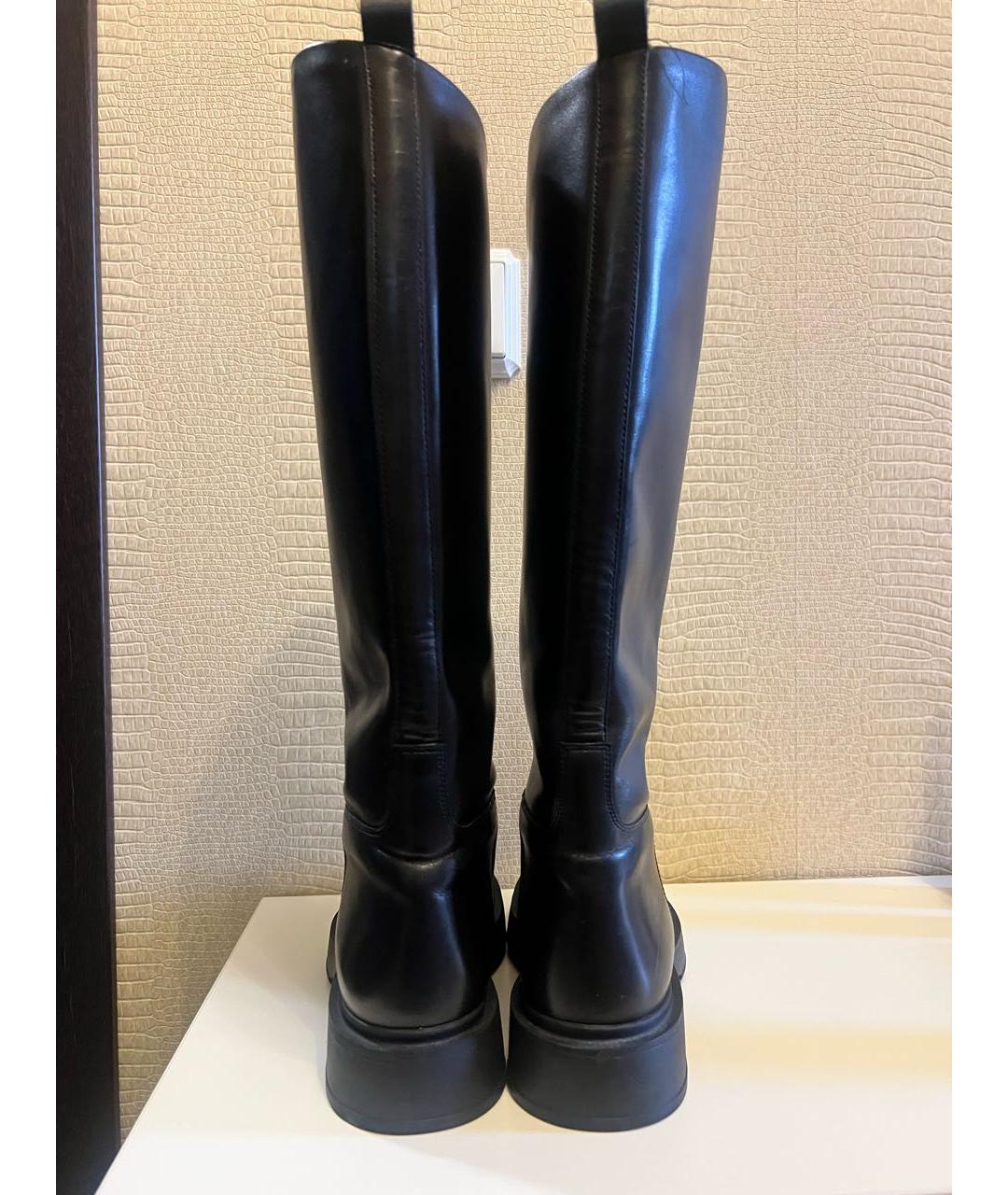 12 STOREEZ Коричневые кожаные ботфорты, фото 4