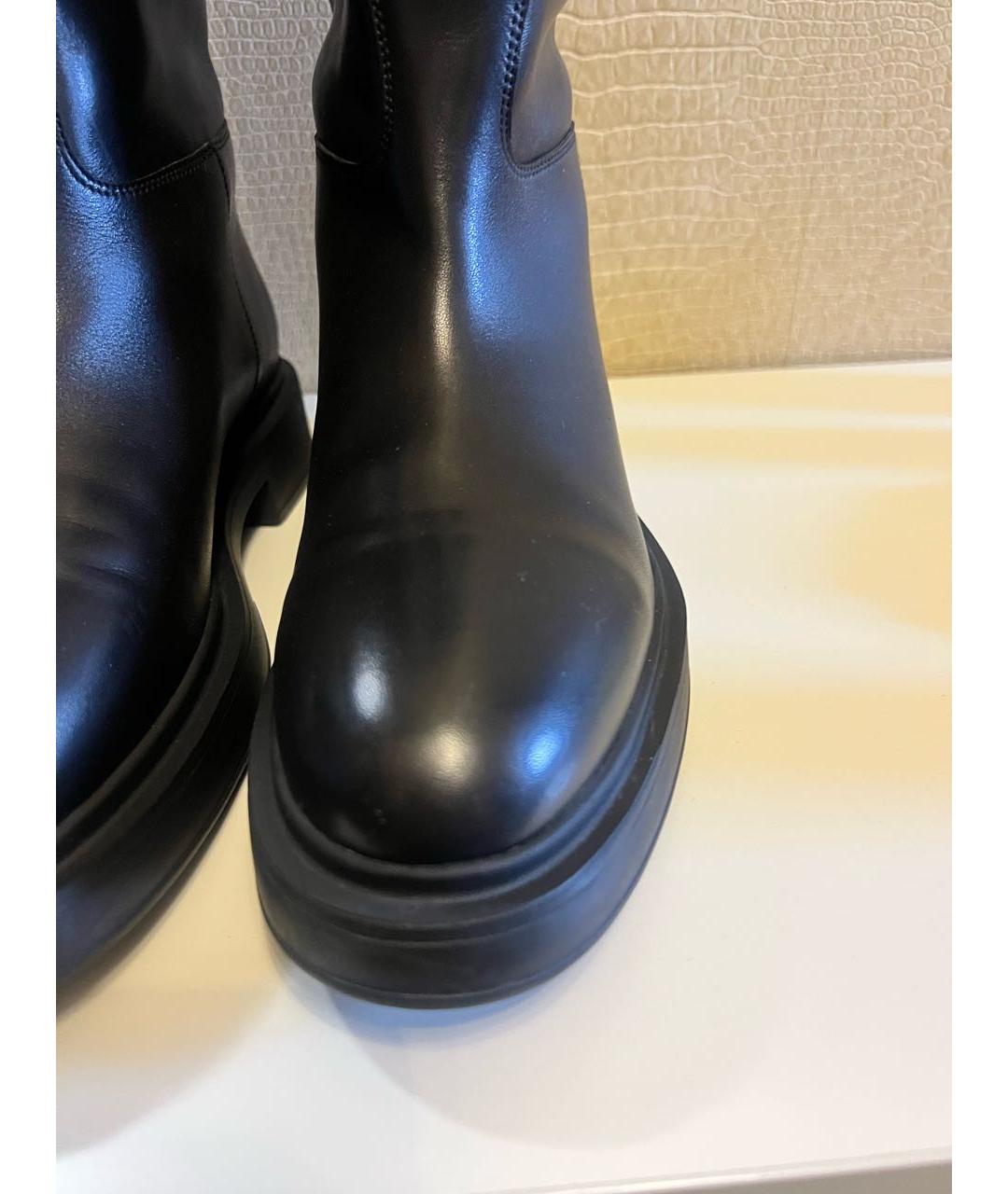 12 STOREEZ Коричневые кожаные ботфорты, фото 3