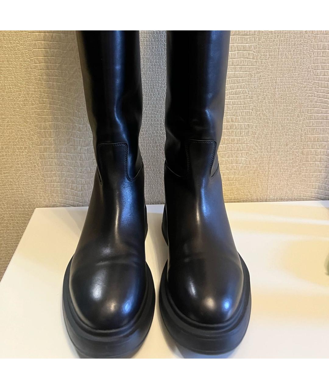 12 STOREEZ Коричневые кожаные ботфорты, фото 2