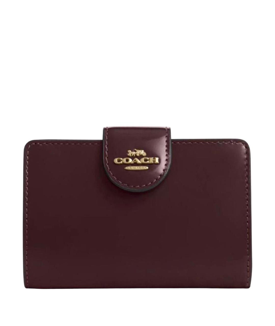 COACH Бордовый кожаный кошелек, фото 1
