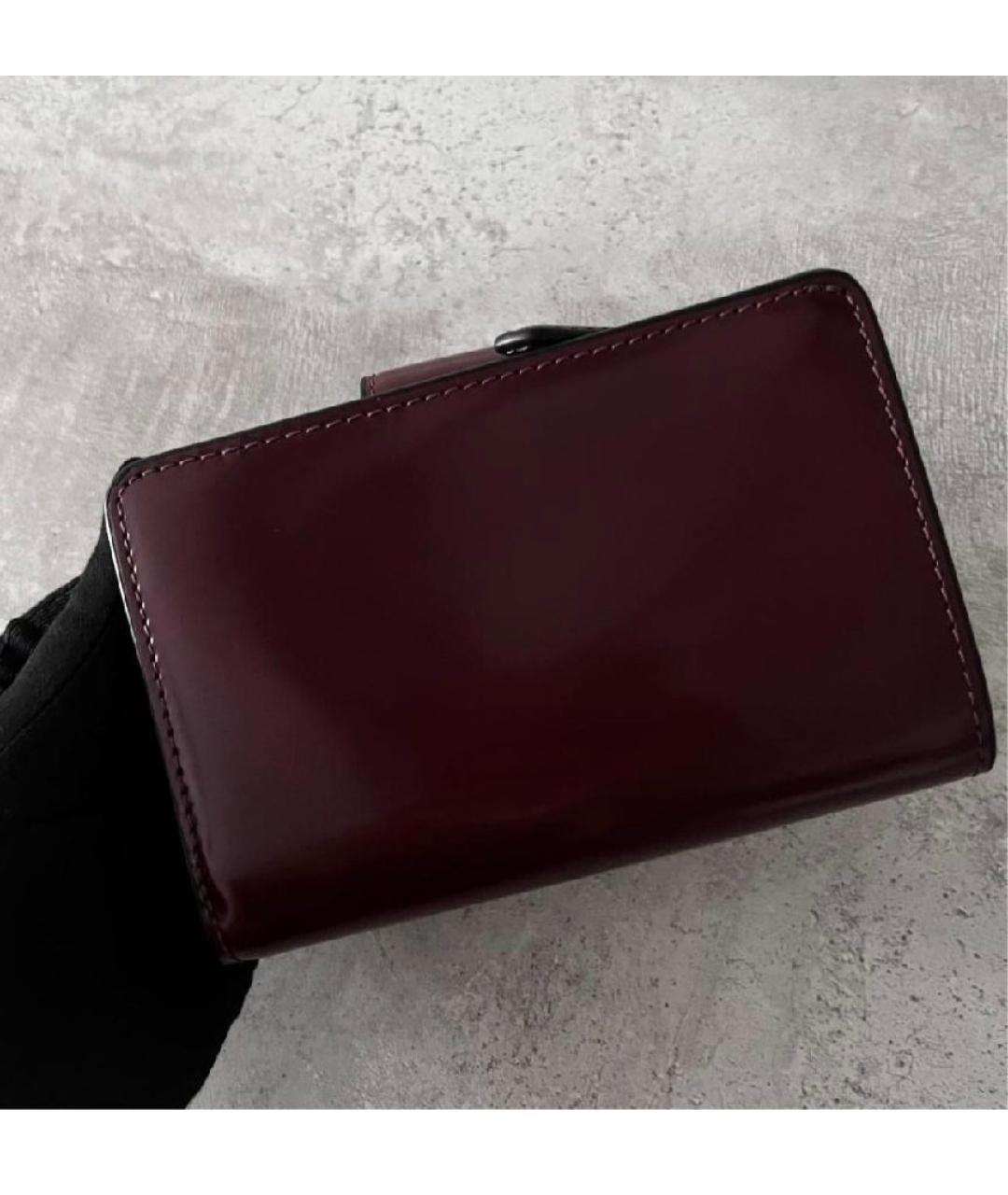 COACH Бордовый кожаный кошелек, фото 3