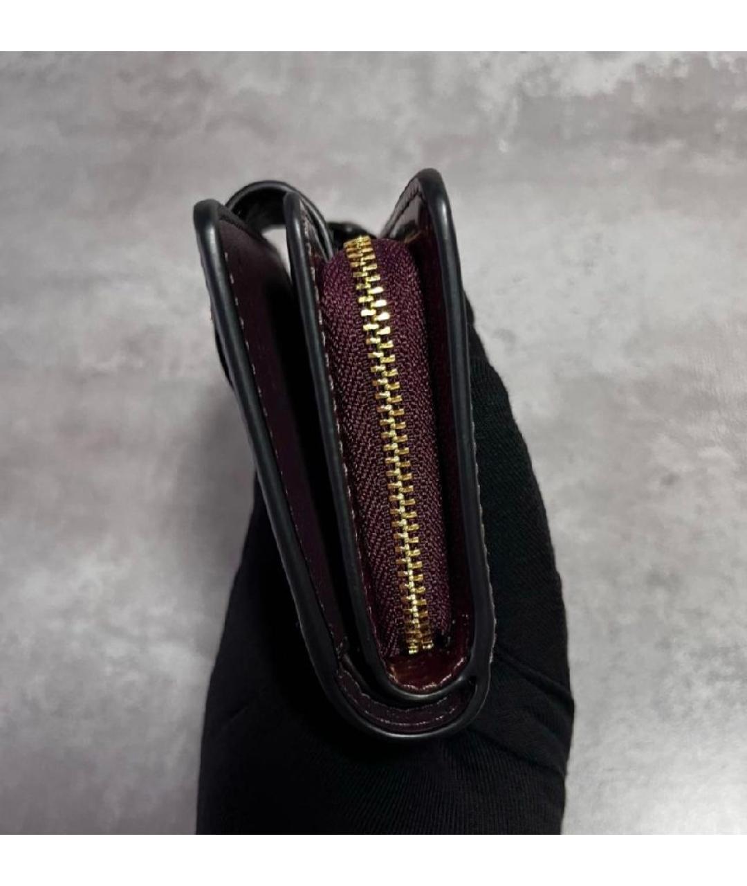 COACH Бордовый кожаный кошелек, фото 6