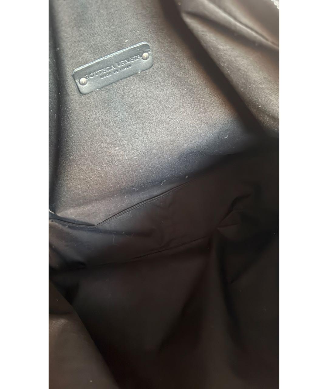 BOTTEGA VENETA Черный кожаный портфель, фото 3