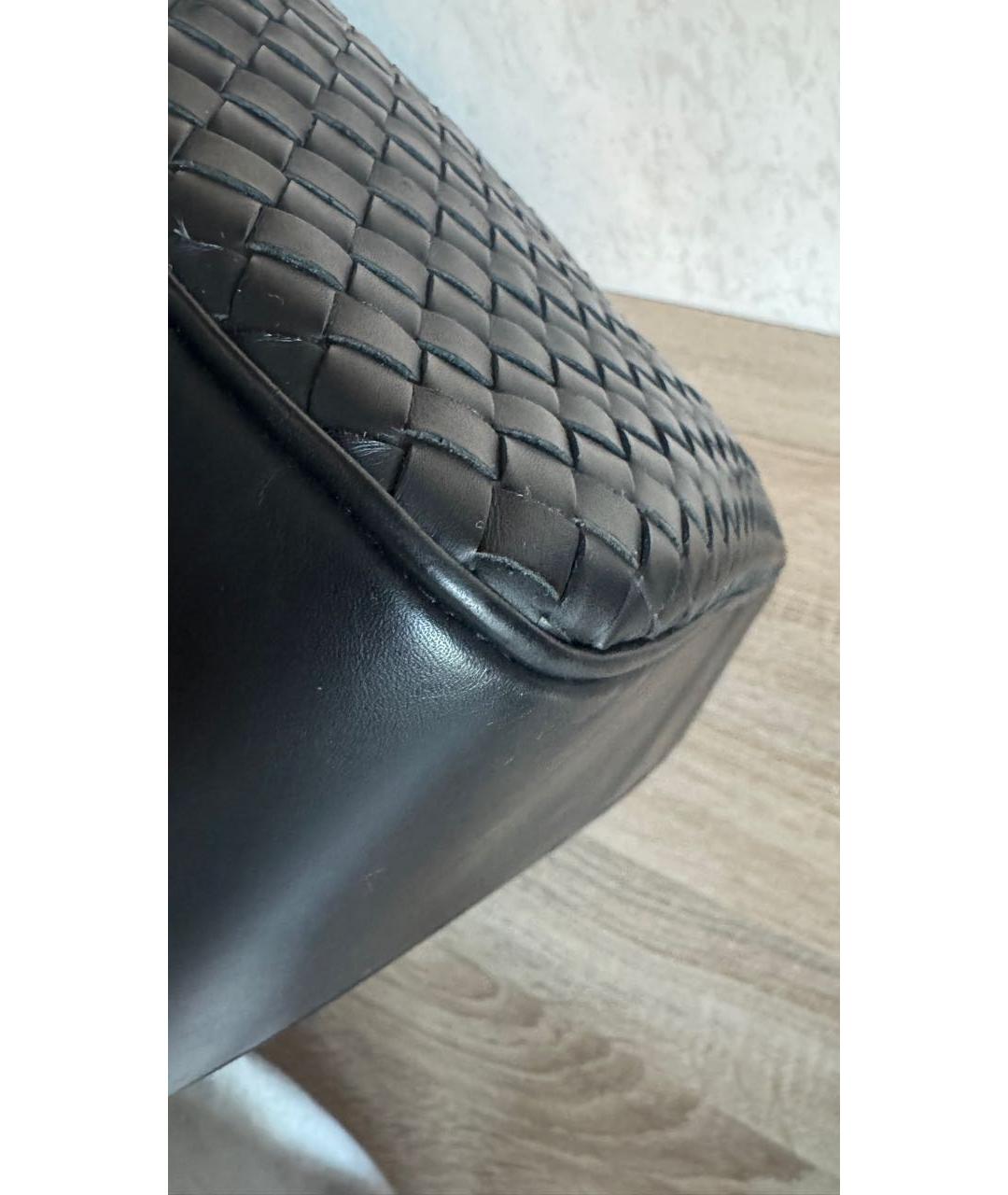 BOTTEGA VENETA Черный кожаный портфель, фото 5