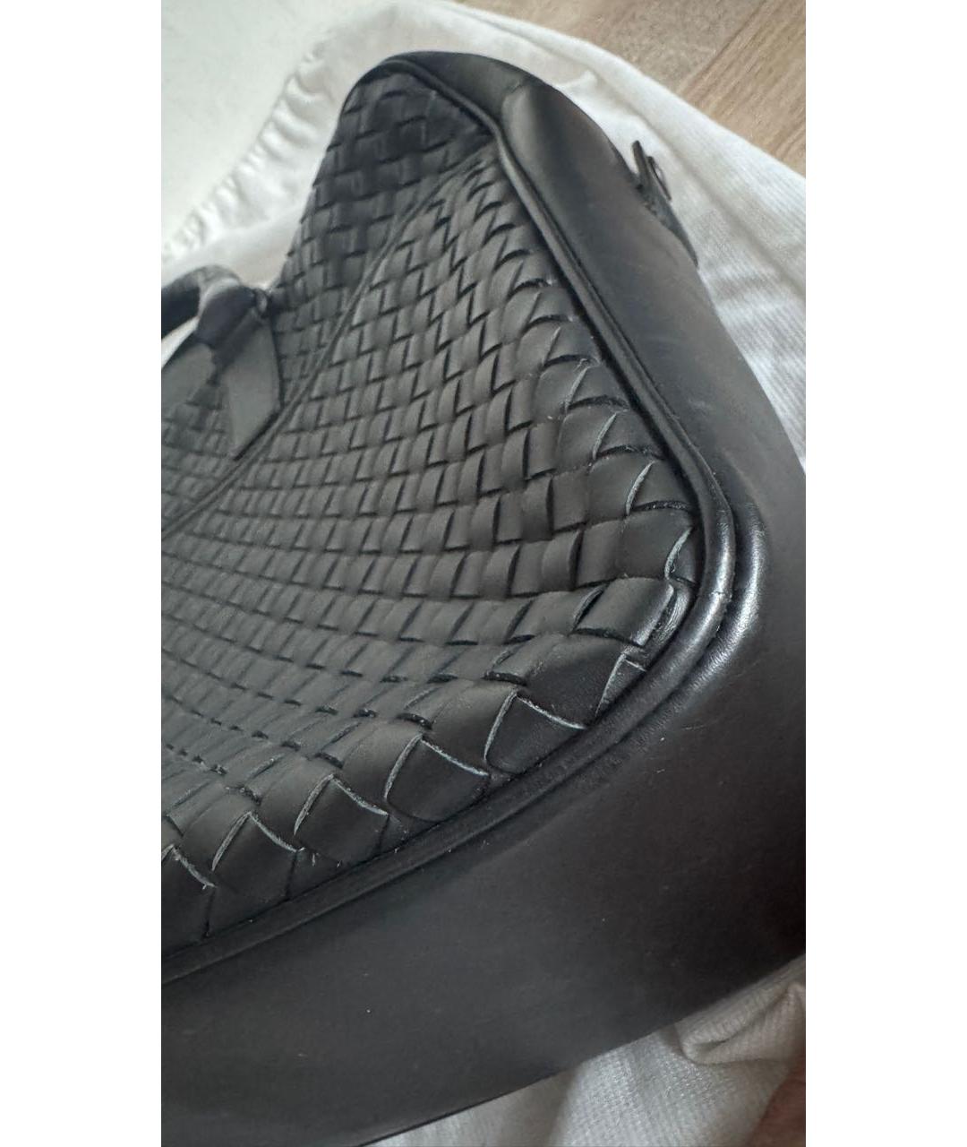 BOTTEGA VENETA Черный кожаный портфель, фото 7