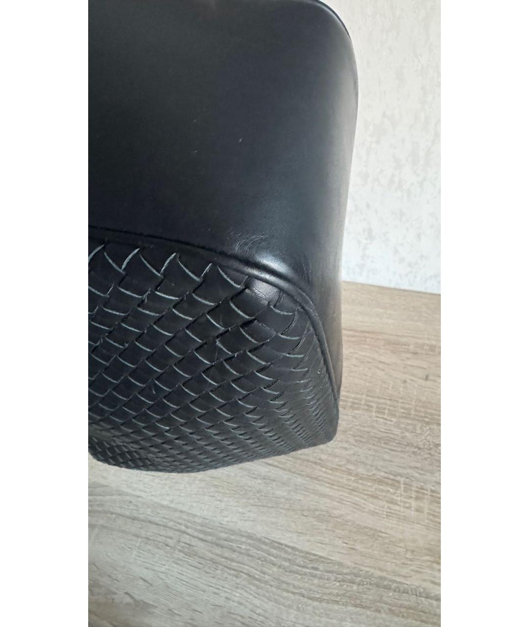 BOTTEGA VENETA Черный кожаный портфель, фото 4