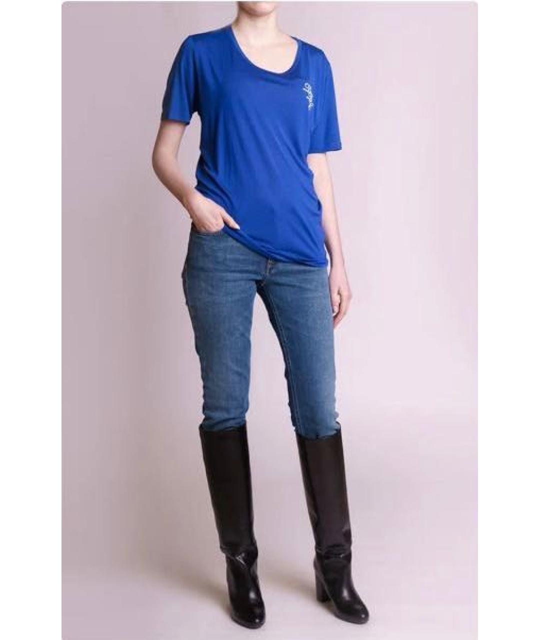 DSQUARED2 Синяя хлопковая футболка, фото 2