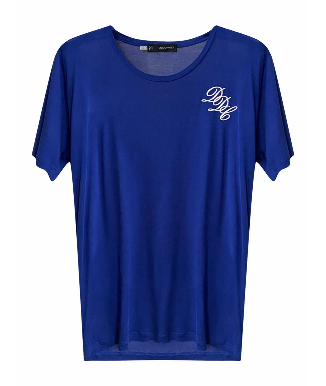 DSQUARED2 Синяя хлопковая футболка, фото 1
