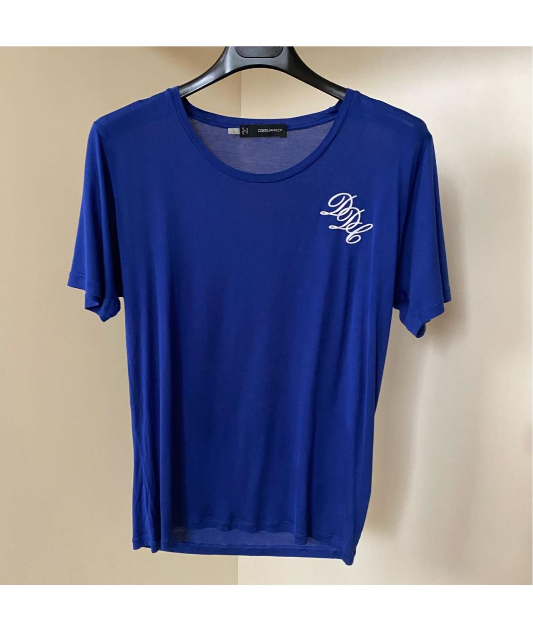 DSQUARED2 Синяя хлопковая футболка, фото 9