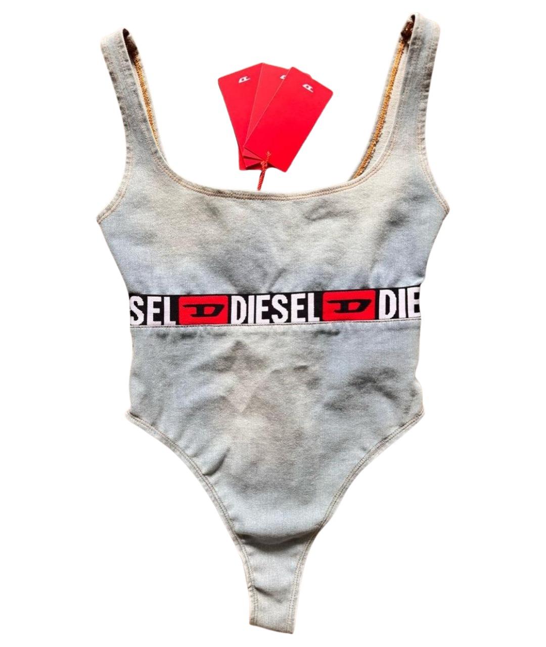 DIESEL Голубая деним майка, фото 1