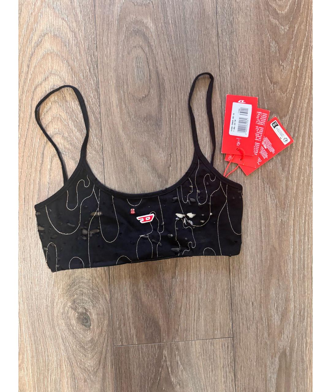 DIESEL Черная сетчатая майка, фото 5