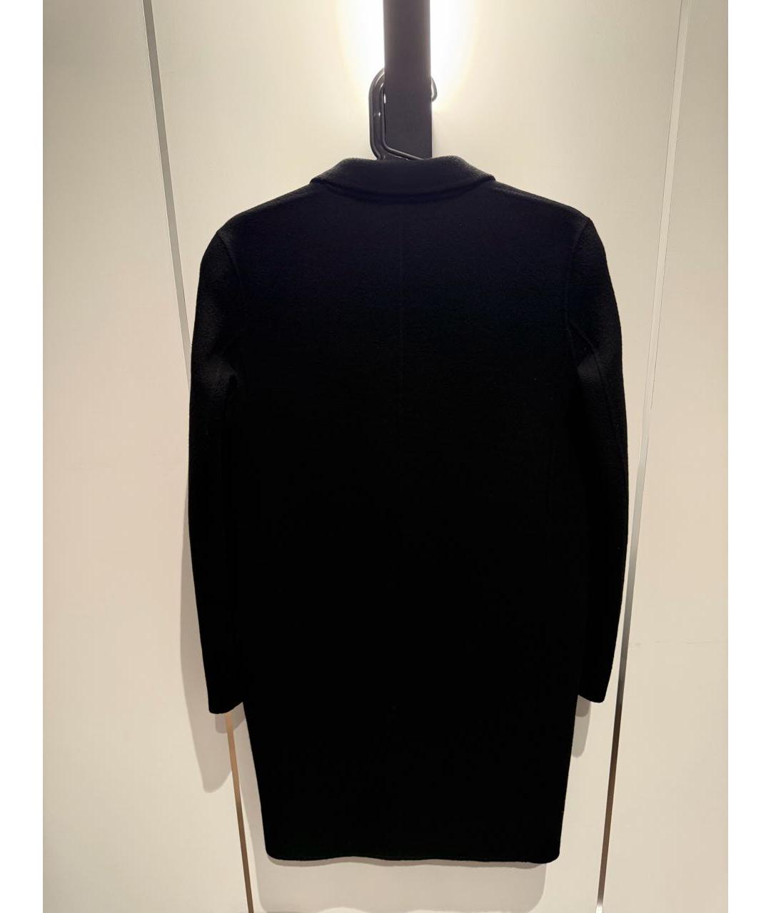 THEORY Черное шерстяное пальто, фото 2