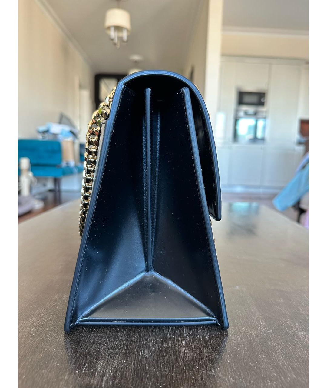 BALMAIN Черная кожаная сумка через плечо, фото 2