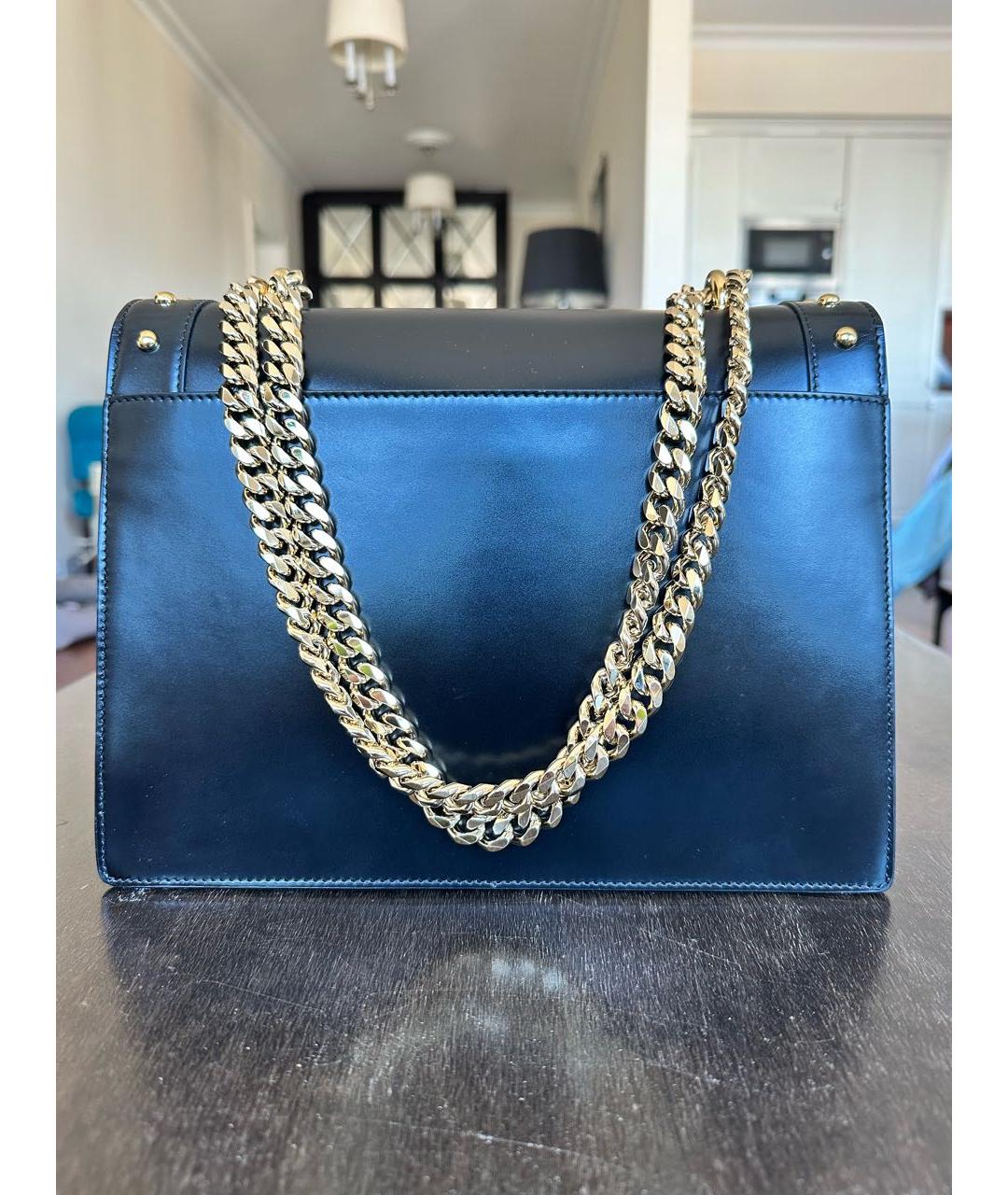 BALMAIN Черная кожаная сумка через плечо, фото 3