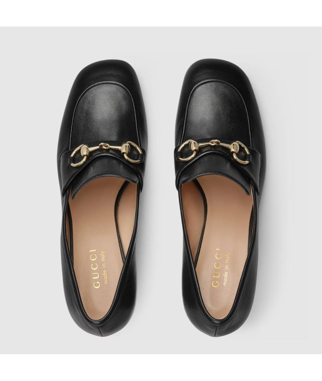 GUCCI Черные кожаные лоферы, фото 5