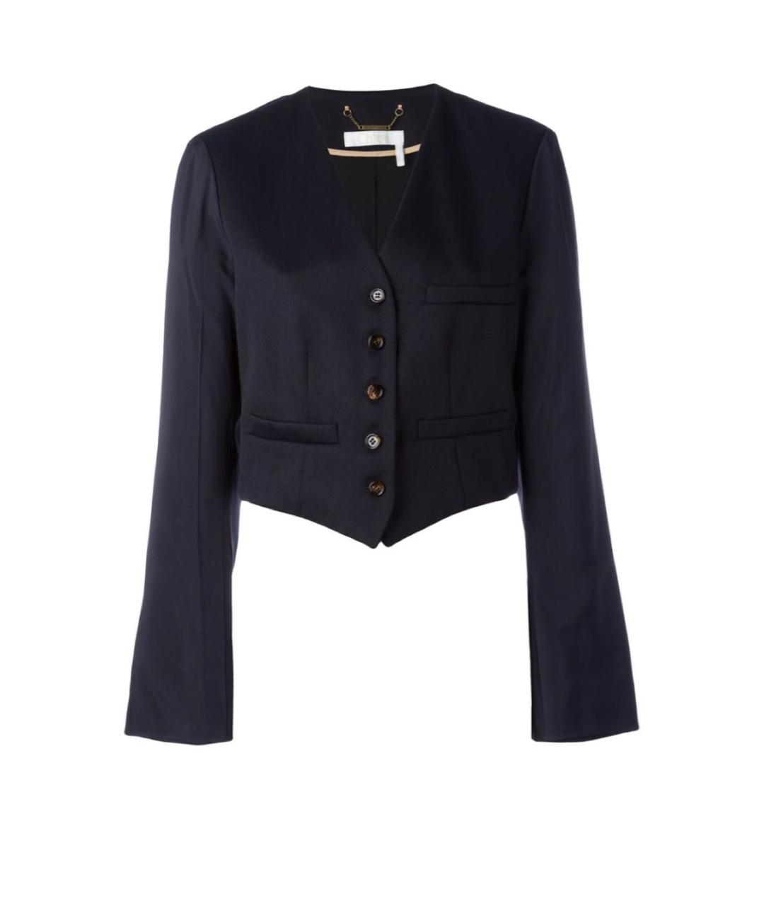 CHLOE Черный шерстяной жакет/пиджак, фото 5