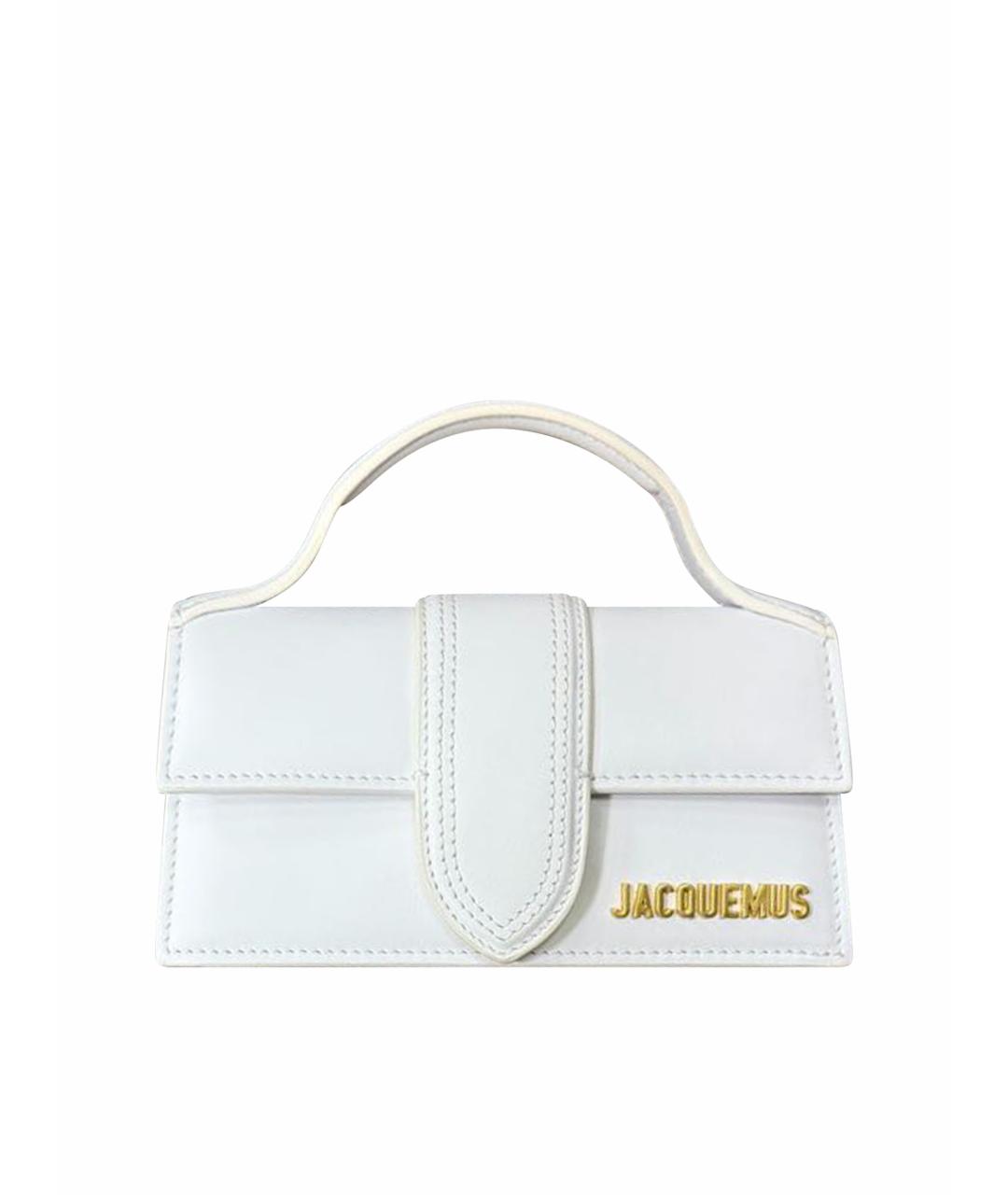 JACQUEMUS Белая кожаная сумка через плечо, фото 1