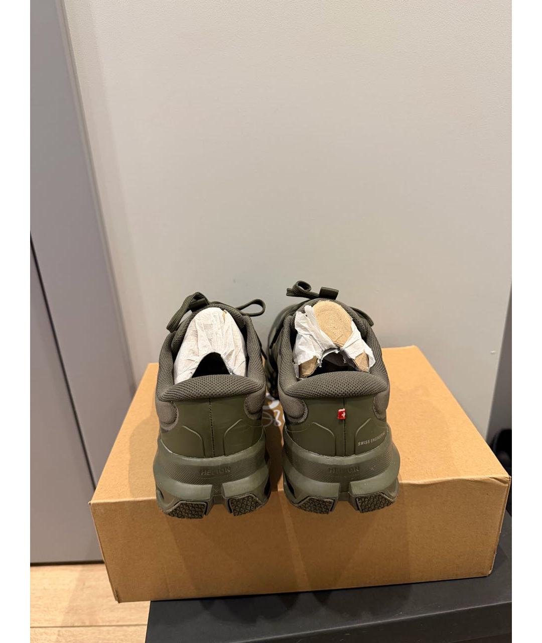 LOEWE Хаки резиновые низкие кроссовки / кеды, фото 5