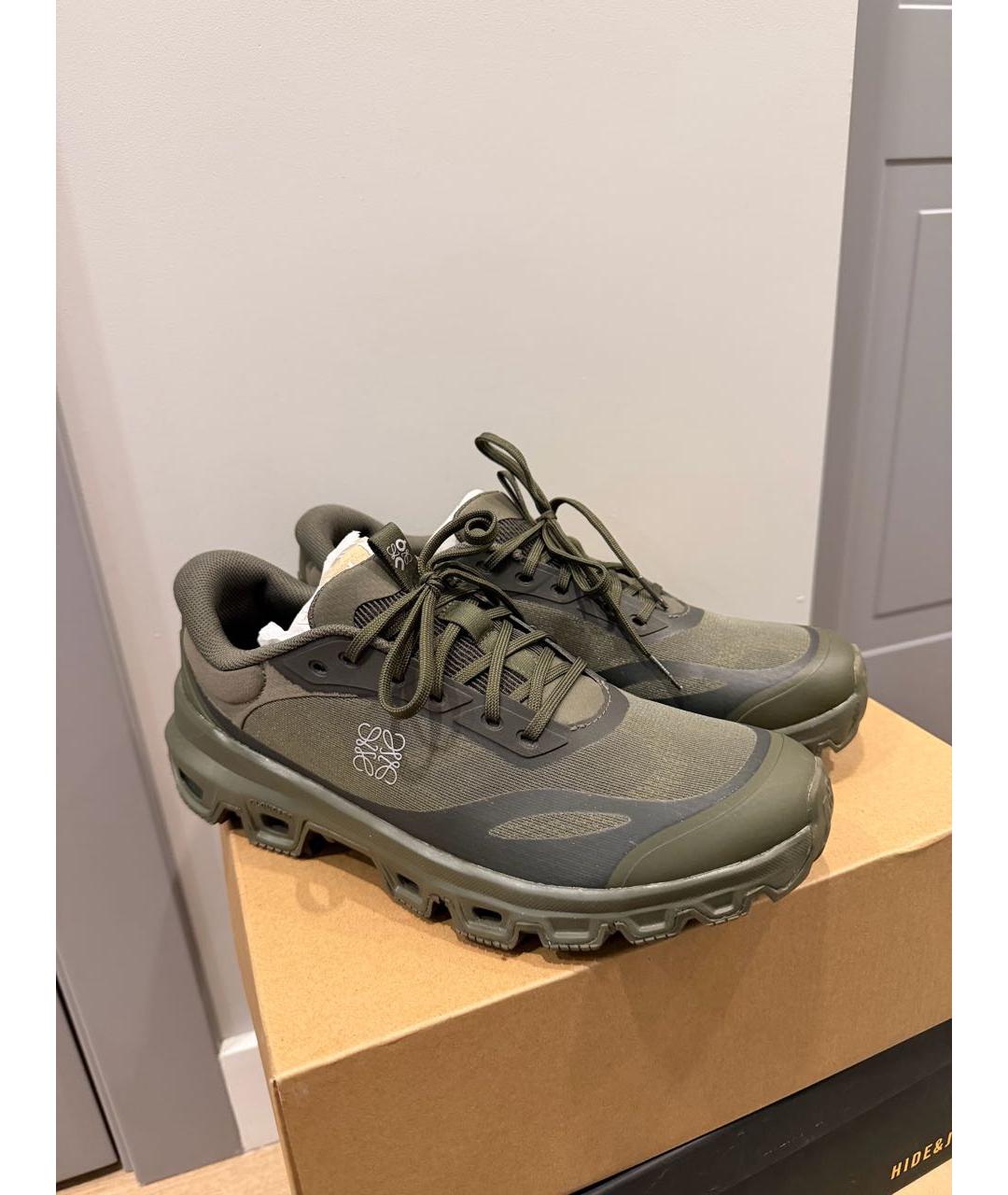 LOEWE Хаки резиновые низкие кроссовки / кеды, фото 2