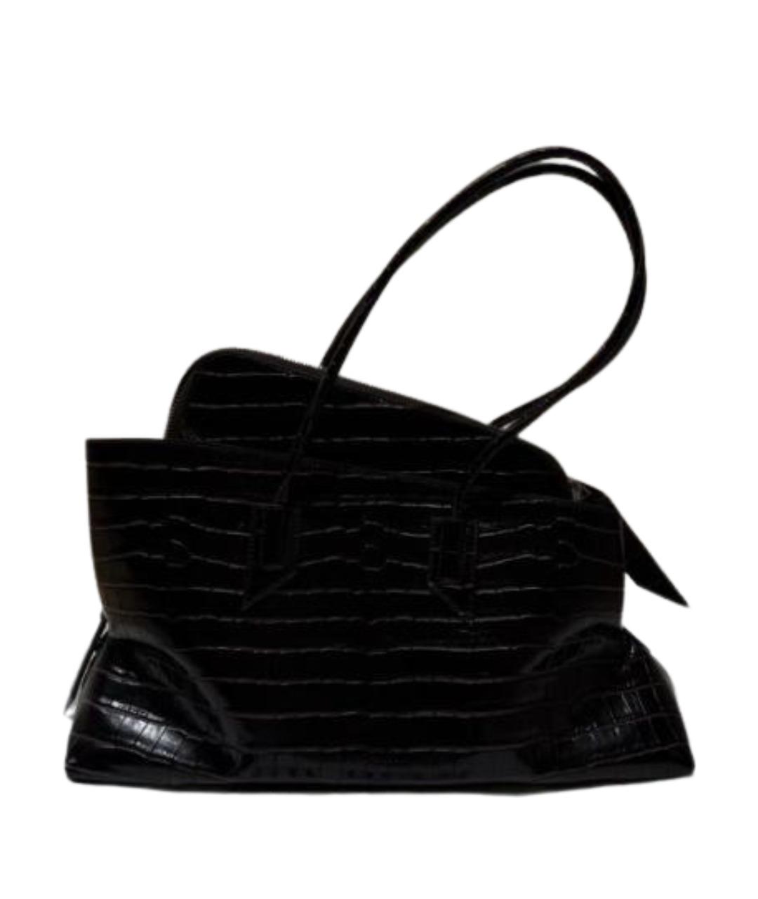 THE ATTICO Фиолетовая сумка тоут из лакированной кожи, фото 1