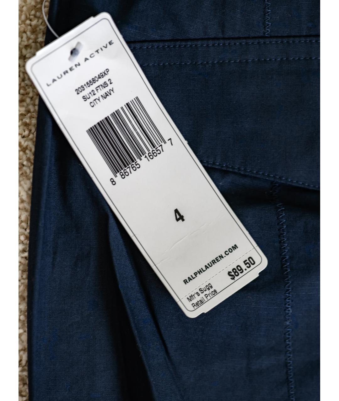 RALPH LAUREN Темно-синие хлопковые бриджи, фото 6