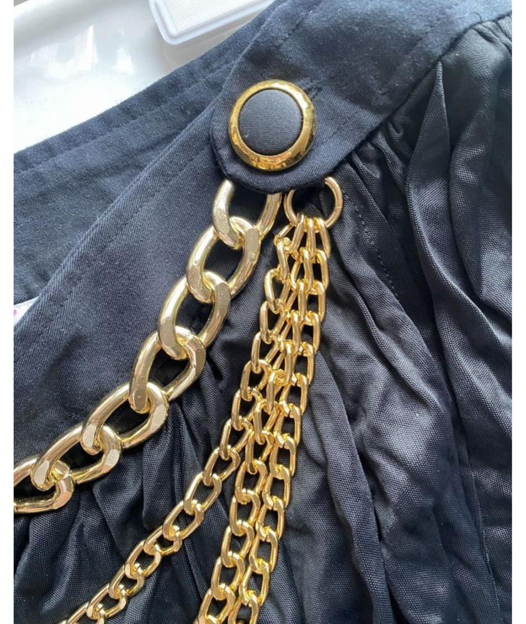 DOLCE&GABBANA Черная вискозная юбка мини, фото 3