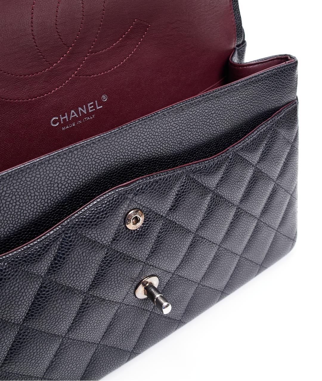 CHANEL Черная кожаная сумка тоут, фото 7