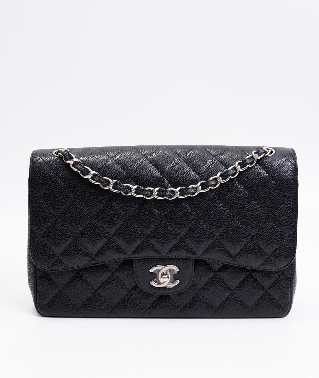 CHANEL Черная кожаная сумка тоут, фото 10