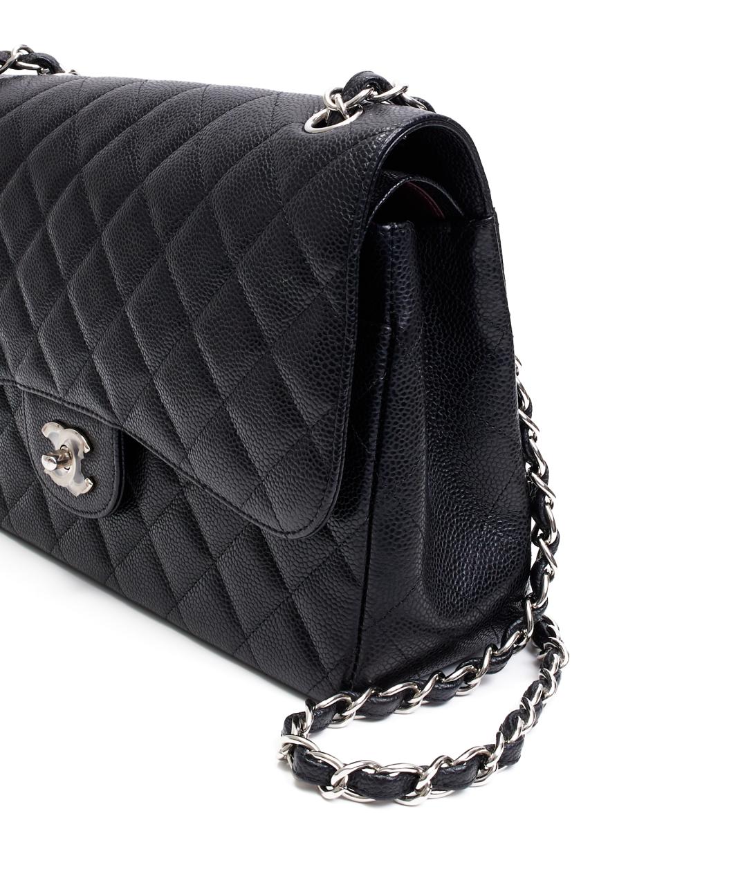 CHANEL Черная кожаная сумка тоут, фото 4