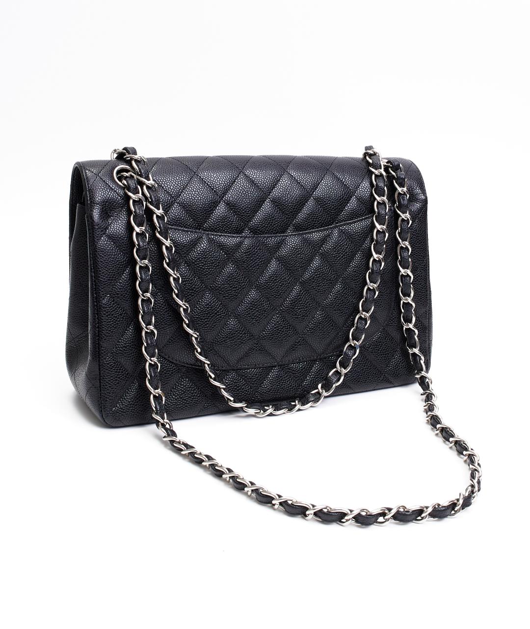 CHANEL Черная кожаная сумка тоут, фото 3