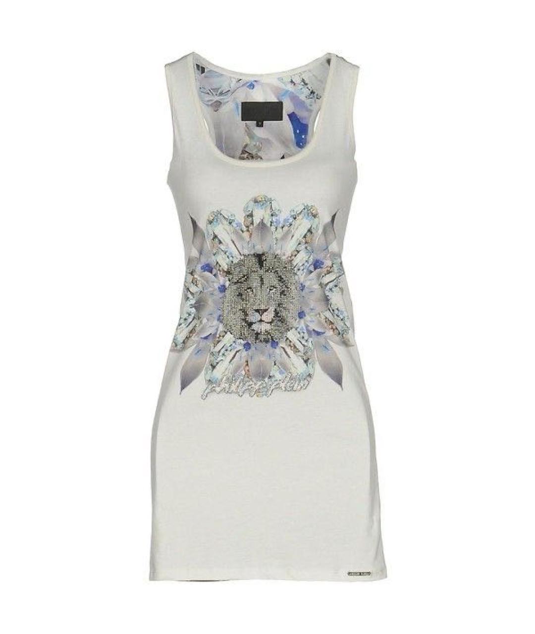 PHILIPP PLEIN Белая хлопковая майка, фото 9