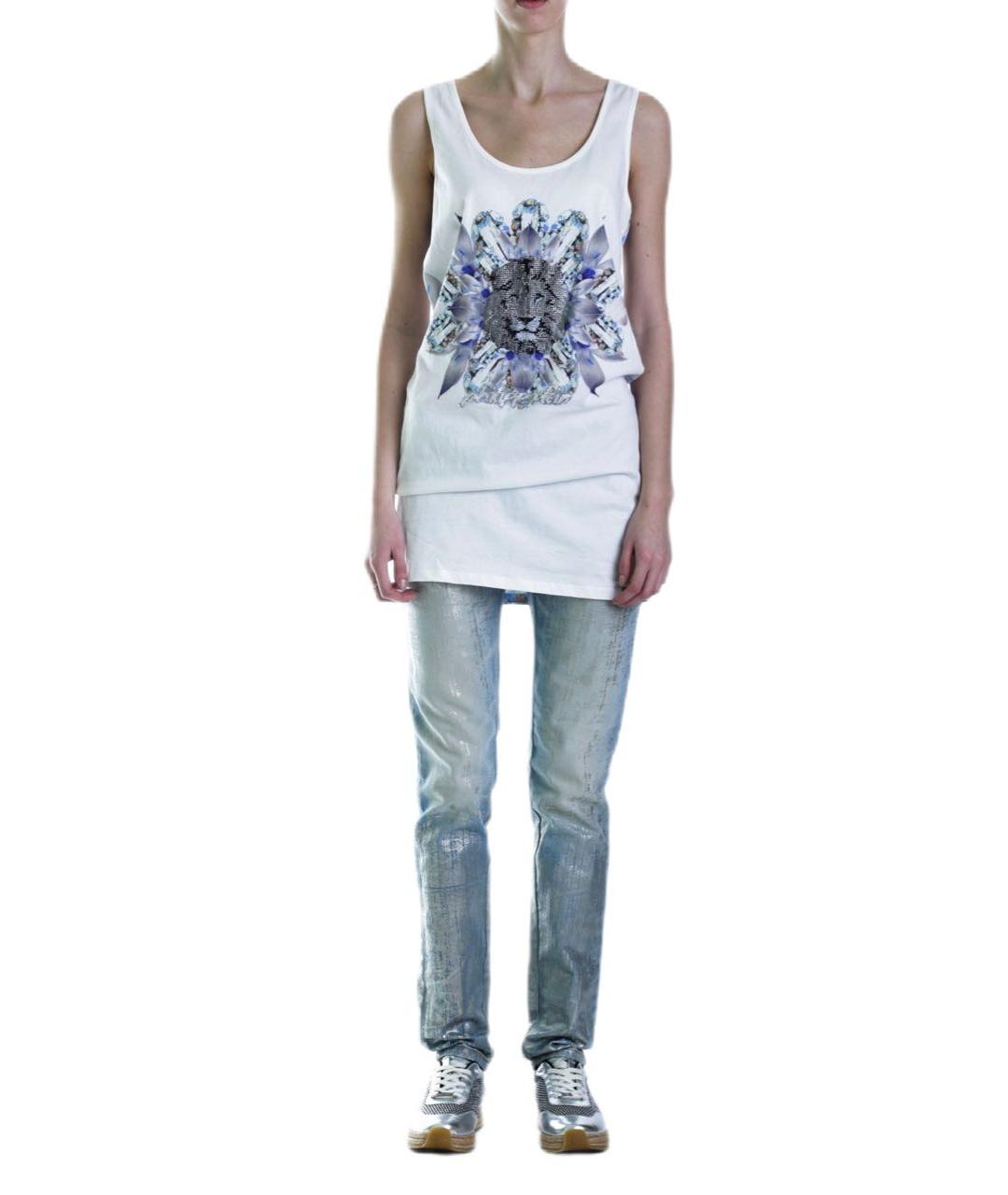 PHILIPP PLEIN Белая хлопковая майка, фото 3