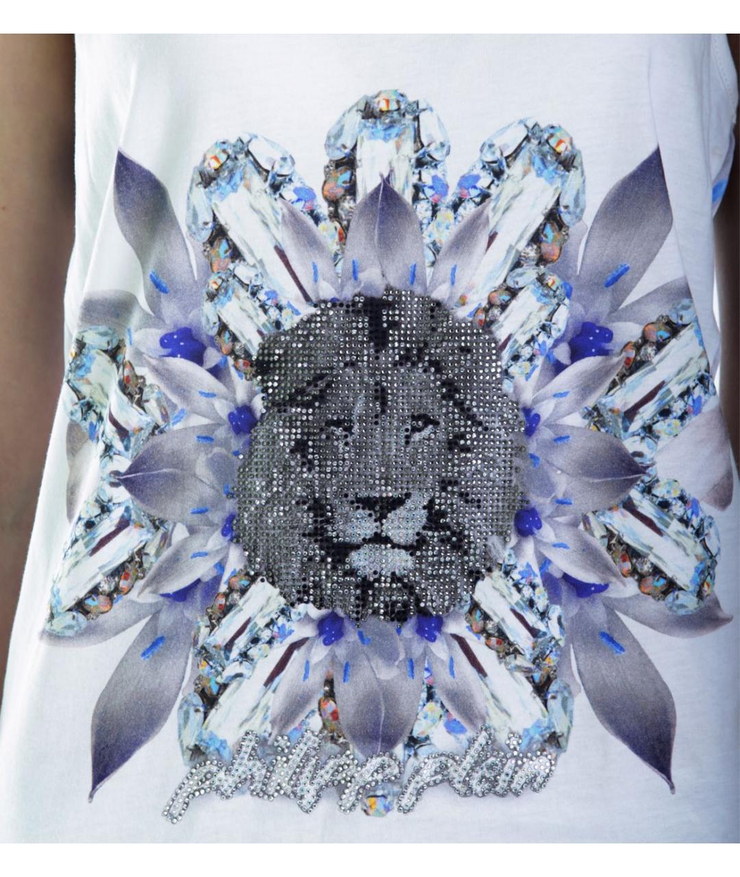 PHILIPP PLEIN Белая хлопковая майка, фото 2