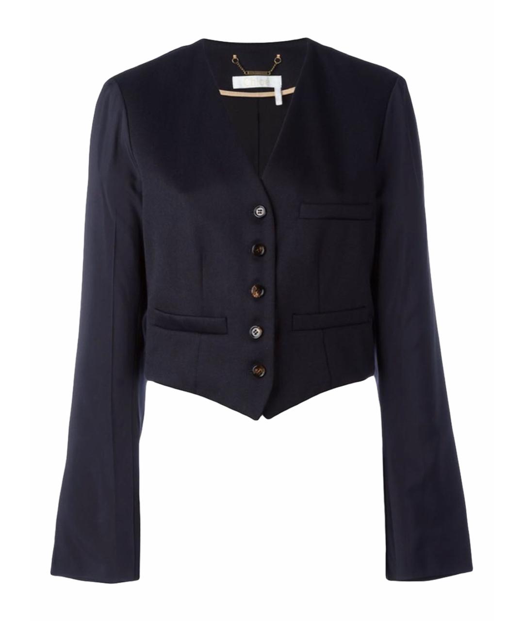 CHLOE Черный шерстяной жакет/пиджак, фото 1