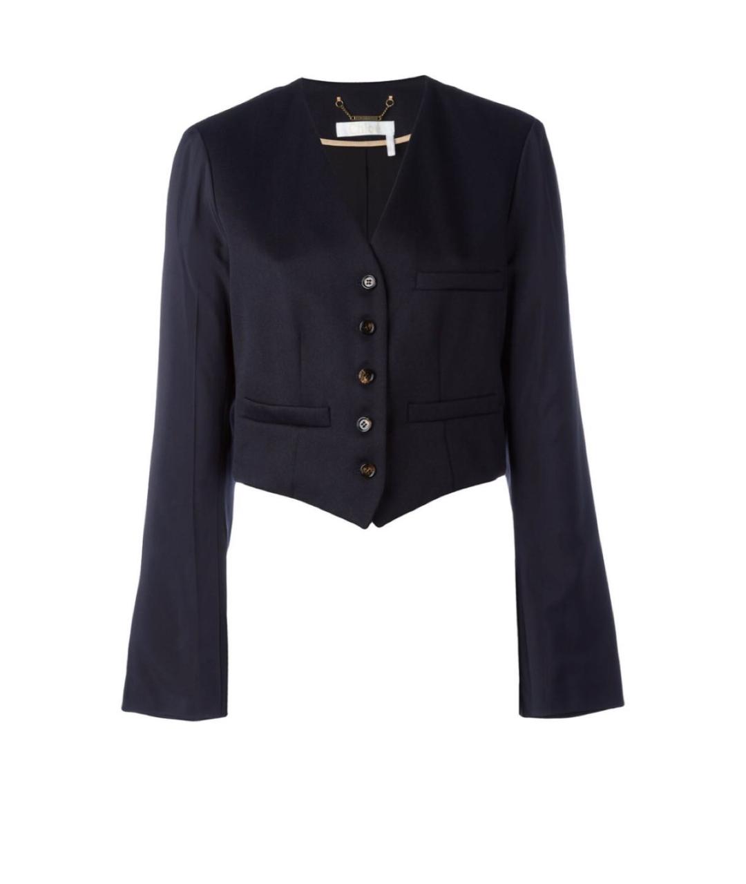 CHLOE Черный шерстяной жакет/пиджак, фото 8