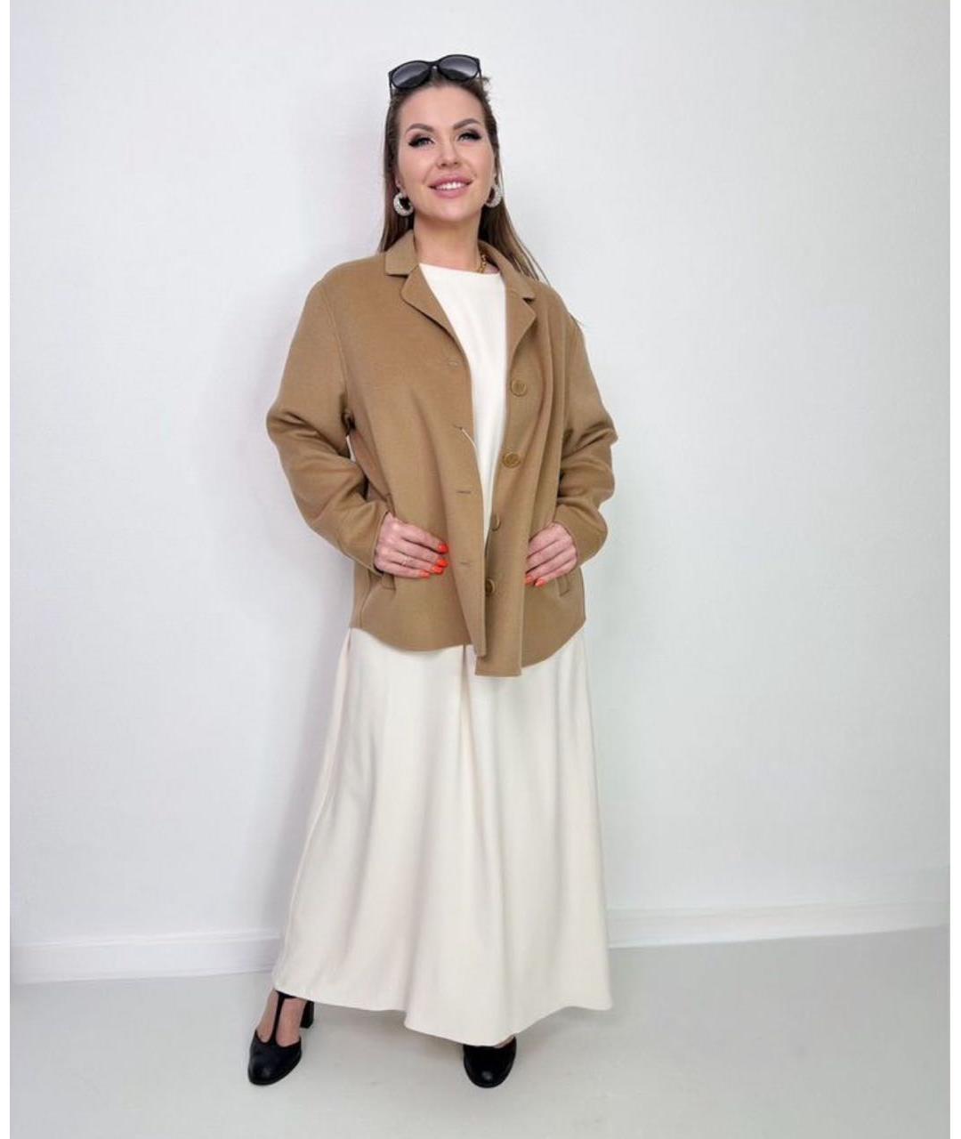 MAX MARA Бежевое кашемировое пальто, фото 7