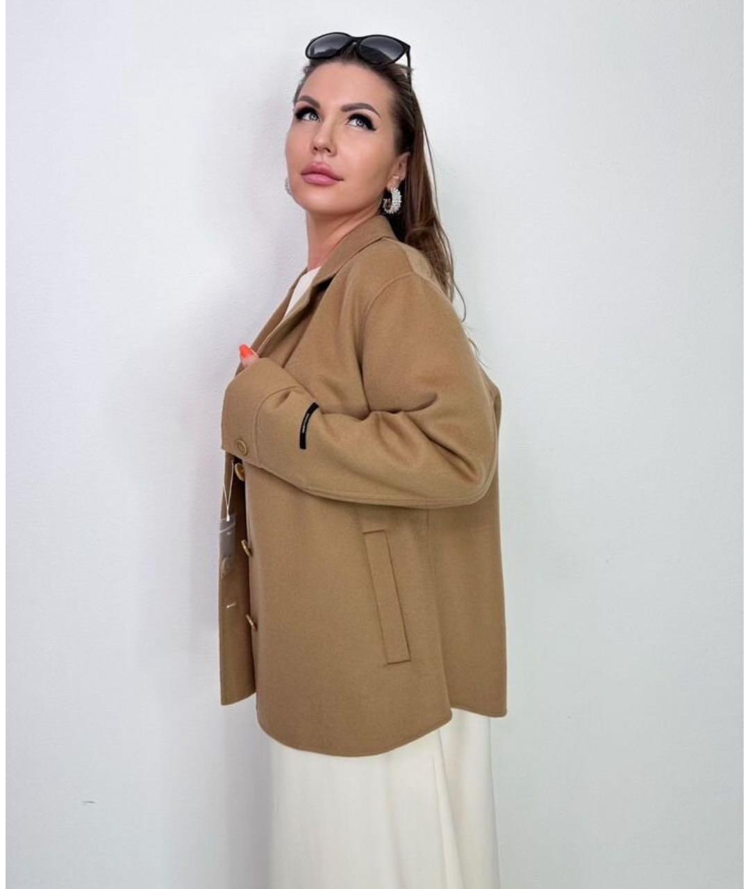 MAX MARA Бежевое кашемировое пальто, фото 5